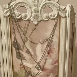 Kendra Scott Medallion Coin Multi Strand Necklace in Silver